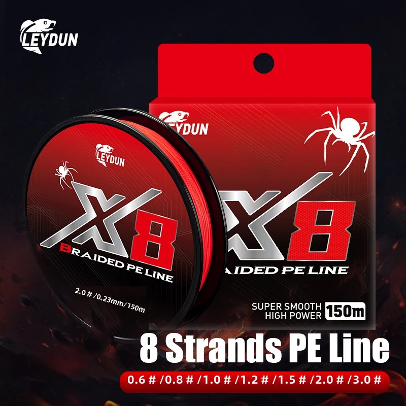 Ice Fishing Line - LEYDUN Linee da pesca rosse che